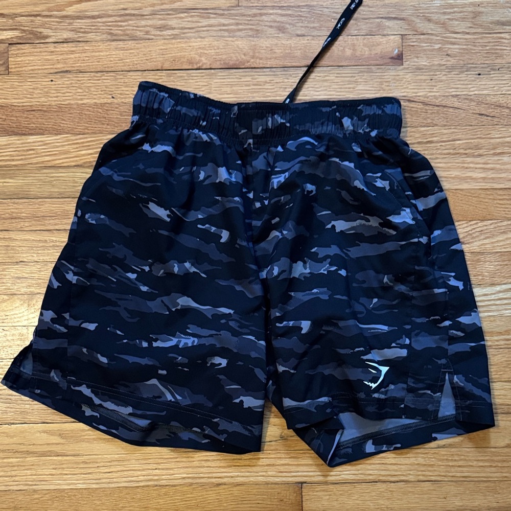 Gymshark Black and Gray Shorts